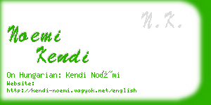 noemi kendi business card